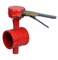 Grooved End Ductile Iron Wafer Type Butterfly Valve With Signal Gearbox for Fire Fighting