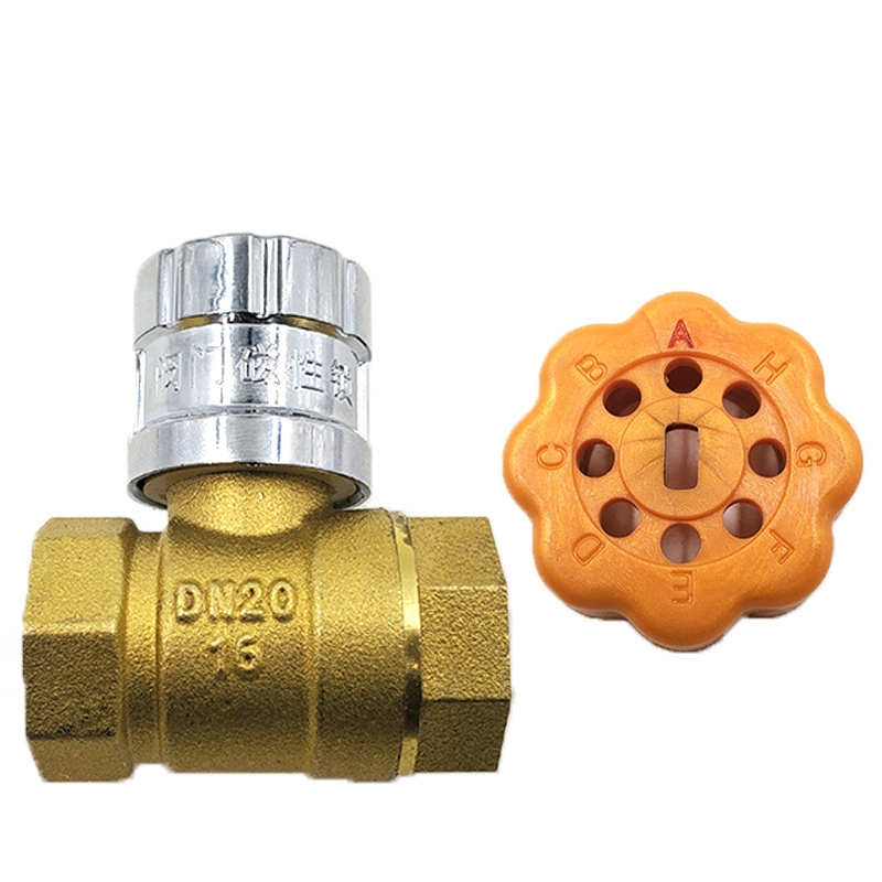 China Professional Supplier Durable Brass Magnetic Locking Ball Valve High Pressure Female Threaded Water HA-1050 manufacture
