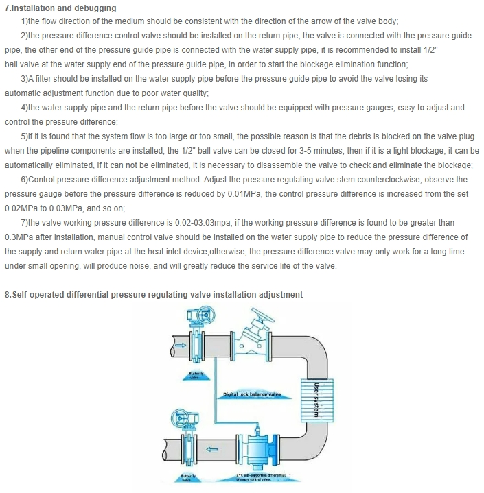 Self-Operated Dynamic Balance Valve Central Air Conditioning Manual Control Differential Pressure Water Media Customizable OEM details
