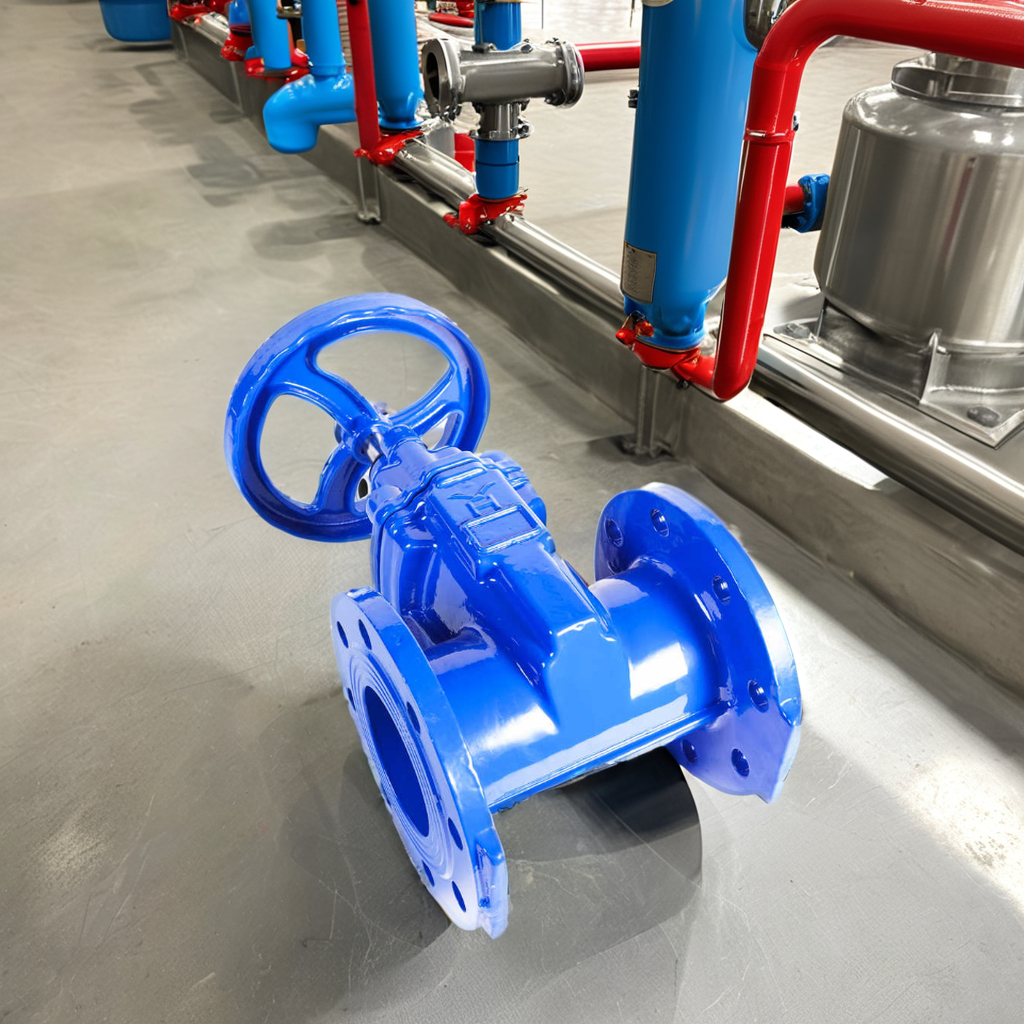PN10 PN16 Resilient Seated Sluice Gate Valve Hand Wheel Operated GGG50 BS5163 Class Made of Ductile Cast Iron WCB Class 150 details
