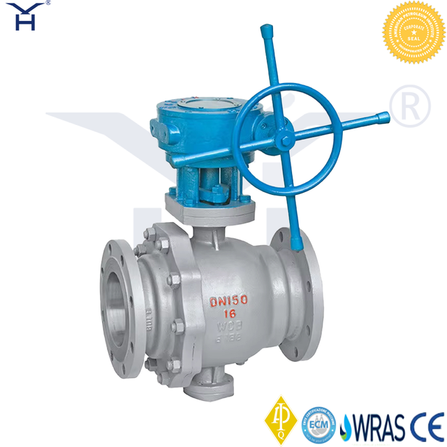 Q347F‑16C WCB Cast Steel Large Bore Pipeline Ball Worm Gear Flanged Trunnion Mounted Ball Valve l Valve