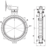 Ductile Iron Concentric Resilient Seated Butterfly Valve Wafer & Flanged Rubber Soft Seal Butterfly Valve for Water Supply
