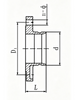 Ductile Iron Grooved Flange Adapter, UL CE Listed Fire Protection Grooved Flange Adaptor for Fire Sprinkler Pipeline