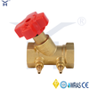 Brass Static Balancing Valve, Female Thread Manual Flow Balancing Valve for HVAC Heating Water System