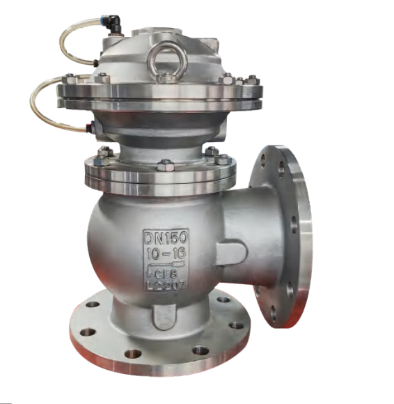 Stainless Steel Angle Type Quick‑Opening Sludge Valve, 304 / 316 Flanged Sludge Drain Valve for Chemical Sewage