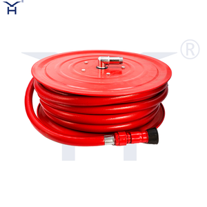 Fire Hose Reel, Red Fire‑fighting Hose Reel Complete Set for Building Fire Cabinet