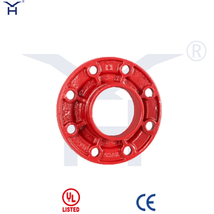 Ductile Iron Grooved Flange Adapter, UL CE Listed Fire Protection Grooved Flange Adaptor for Fire Sprinkler Pipeline
