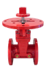 Flanged Resilient Seated Gate Valve with Post Indicator, Ductile Iron Fire Gate Valve UL FM Certified for Underground Fire Protection System