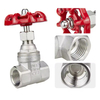 Stainless Steel Threaded Gate Valve PN16 Black Handwheel Female Thread Gate Valve For Water Supply Pipeline System