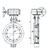 Stainless Steel Triple Eccentric Metal Seated Wafer Butterfly Valve, Worm Gear Operated High Temperature Butterfly Valve