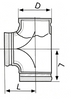 Ductile Iron Grooved Equal Tee, UL Listed Fire Protection Grooved Tee for Fire Sprinkler Pipeline System