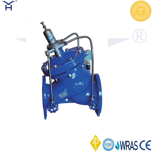 SK742X Pilot Operated Adjustable Pressure Reducing Valve Ductile Iron Hydraulic Control Valve For Water Supply Pipeline
