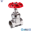 Stainless Steel Threaded Gate Valve PN16 Black Handwheel Female Thread Gate Valve For Water Supply Pipeline System