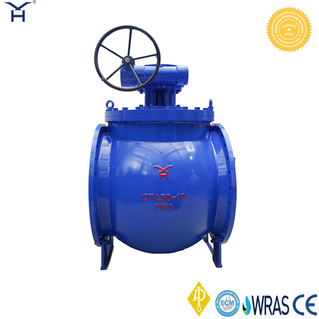 Eccentric Semi‑Ball Valve, Ductile Iron QT450‑10, PN10, Gear Operated Flanged Type