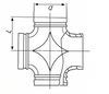 Ductile Iron Grooved Equal Cross, UL Listed Fire Protection Grooved 4‑Way Cross for Fire Sprinkler Pipeline System