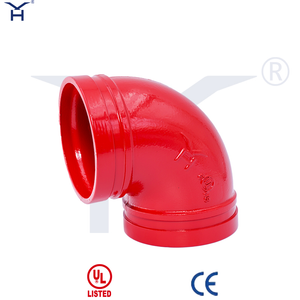 Ductile Iron Grooved 90° Elbow, UL Listed Fire Protection Grooved Pipe Elbow for Fire Sprinkler System