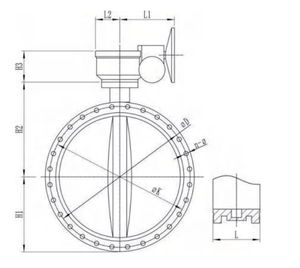 China Factory Worm Gear Flanged Butterfly Valve Ductile Iron Concentric Soft Seal Butterfly Valve