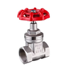 Stainless Steel Threaded Gate Valve PN16 Black Handwheel Female Thread Gate Valve For Water Supply Pipeline System