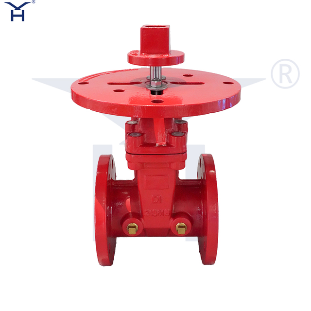 Flanged Resilient Seated Gate Valve with Post Indicator, Ductile Iron Fire Gate Valve UL FM Certified for Underground Fire Protection System