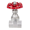 Stainless Steel Threaded Gate Valve PN16 Black Handwheel Female Thread Gate Valve For Water Supply Pipeline System