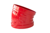 Ductile Iron Grooved 22.5° Elbow, UL Listed Fire Protection Grooved Pipe Elbow for Fire Sprinkler System