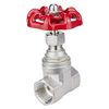 Stainless Steel Threaded Gate Valve PN16 Black Handwheel Female Thread Gate Valve For Water Supply Pipeline System