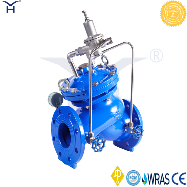 SK741X Pilot Operated Adjustable Pressure Reducing Valve Ductile Iron Hydraulic Control Valve For Water Supply Pipeline