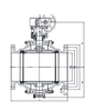 Worm Gear Flanged Trunnion Mounted Ball Valve Q347F‑16C WCB Cast Steel Large Bore Pipeline Ball Valve