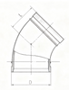 Ductile Iron Grooved 45° Elbow, UL Listed Fire Protection Grooved Pipe Elbow for Fire Sprinkler System